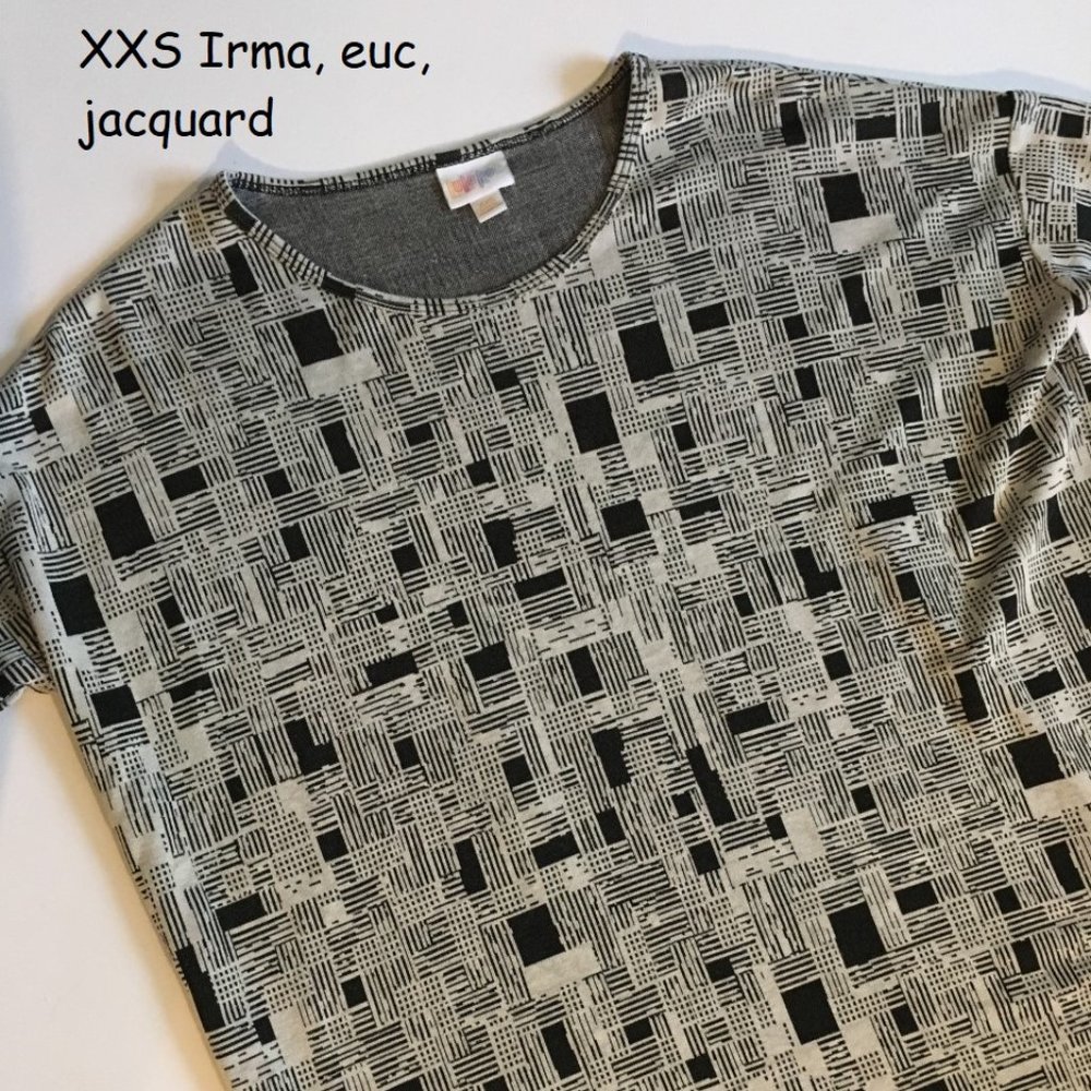 XXS Lularoe Irma oversized tunic, jacquard